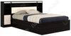 Каркасная кровать Виктория-МБ 1400 140 х 200 см с мягким изголовьем, блоком и тумбами венге / дуб
 молочный 