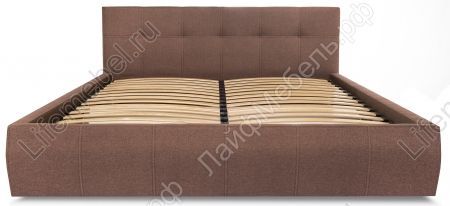 Каркасная кровать Афродита 160 х 200 см с ПМ рогожка latte 