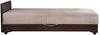 Каркасная кровать Атлантида рогожка серая экокожа темно-коричневая (1600х2000) левая/правая 