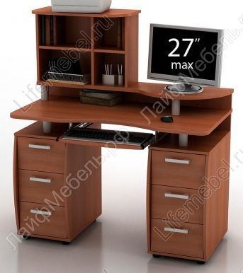 Компьютерный стол КС-12М 2Я Дрофа с надстройкой КН-12 