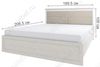 Каркасная кровать Monako М 160 х 200 см с основанием сосна винтаж / дуб анкона 