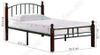 Каркасная кровать Carol-915 90х200 см коричневая / черная 