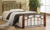 Каркасная кровать Carol-126 90х200 single bed коричневая / черная 