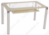 Обеденный стол S206 (110) beige / silver 