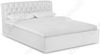 Каркасная кровать Дженни с ПМ 120 х 200 см кожзам белый 
