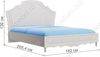 Каркасная кровать Кантри 160 х 200 см вудлайн кремовый / сандал белый 