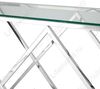 Обеденный стол Президиум прозрачное стекло / сталь серебро 
