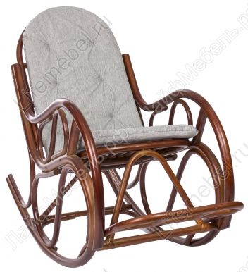 Кресло-качалка Classic с подушкой коньяк 