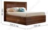 Каркасная кровать Амели АМКР140-1[3] 140 х 200 см с ПМ ноче 