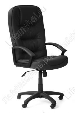 Офисное кресло пластик CH9944 черное из экокожи 