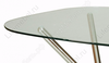 Обеденный стол DS-6045 хром / стекло 