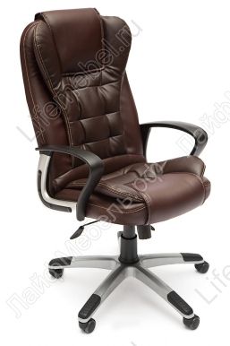 Офисное кресло Baron (Барон) коричневый / коричневый перфорированный 
