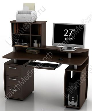 Компьютерный стол КС-14М Дрофа с надстройкой КН-14 
