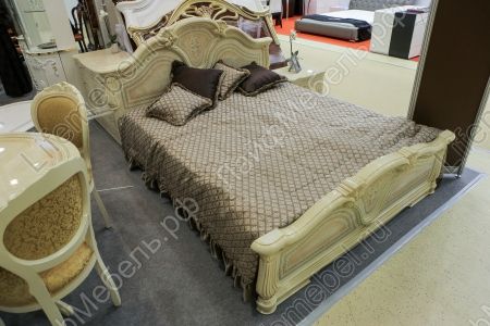 Каркасная кровать Гретта бежевая 