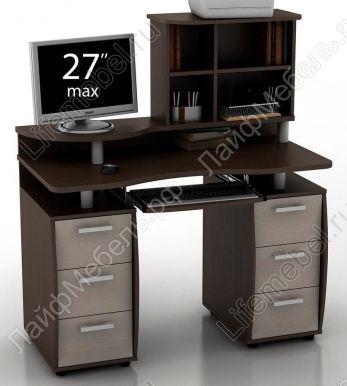 Компьютерный стол КС-12М 2Я Дрофа с надстройкой КН-12 
