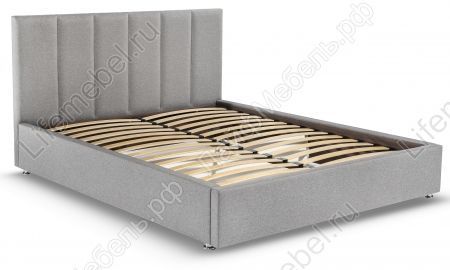 Каркасная кровать Афродита-3 160 х 200 см с ПМ рогожка grey 