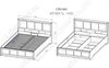 Каркасная кровать СОЛО 043 140 x 200 дуб молочный 