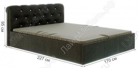 Каркасная кровать Bolzano 160 х 200 см с ПМ коричневая 