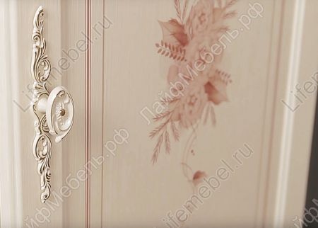 Распашной шкаф Лючия Штрих-лак с зеркальной дверью 